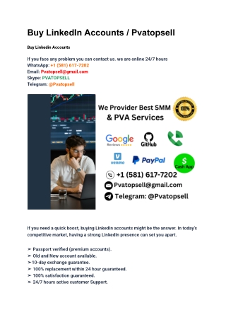 Buy LinkedIn Accounts _ Pvatopsell
