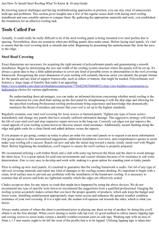 How To Mount Metal Roofing: 13 Steps With Photos