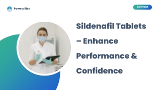 Sildenafil Tablets – Enhance Performance & Confidence