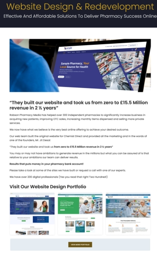 Professional Website & Digital Marketing Services for UK Pharmacies