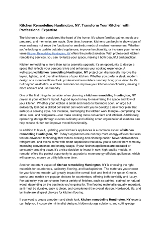 Kitchen Remodeling Huntington, NY