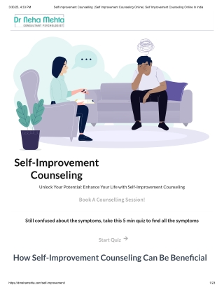 Self Improvement Counselling In India