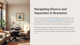 Navigating Divorce and Separation in Brampton