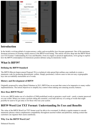 BIP39 Word List TXT Format: Understanding Its Uses and Benefits