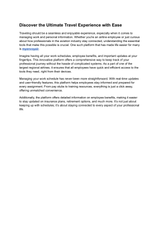 Discover the Ultimate Travel Experience with Ease