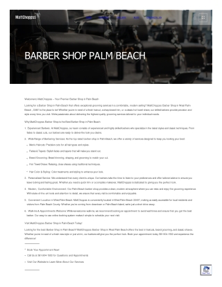 Hair Cuts Palm Beach