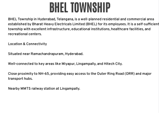 BHEL TOWNSHIP