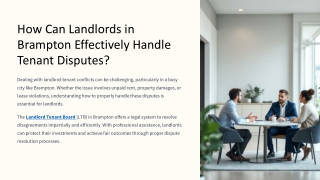 How Can Landlords in Brampton Effectively Handle Tenant Disputes