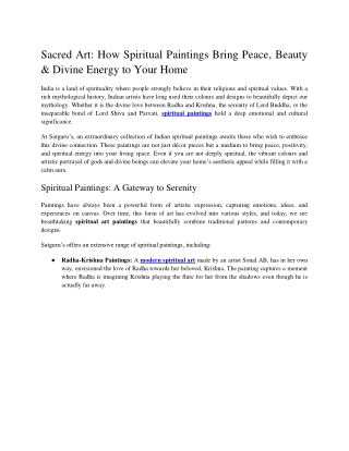 Satguru_Sacred Art_ How Spiritual Paintings Bring Peace, Beauty & Divine Energy to Your Home