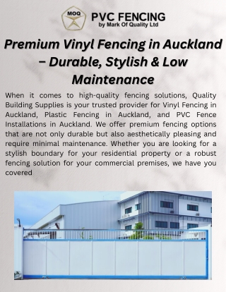 Professional PVC Fence Installations in Auckland  Durable & Stylish Fencing