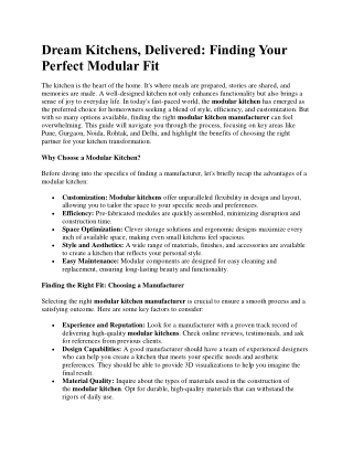 Dream kitchen manufacturer - reedify