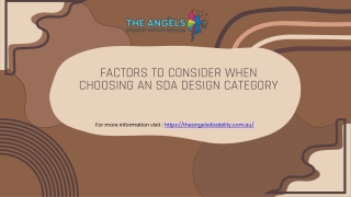 Factors to Consider When Choosing an SDA Design Category