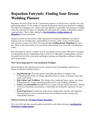 Finding Your Dream Wedding Planner