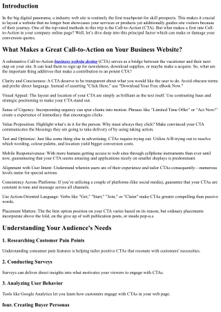 What Makes a Great Call-to-Action on Your Business Website?