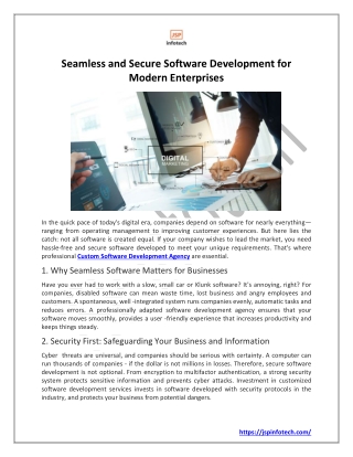 Seamless and Secure Software Development for Modern Enterprises