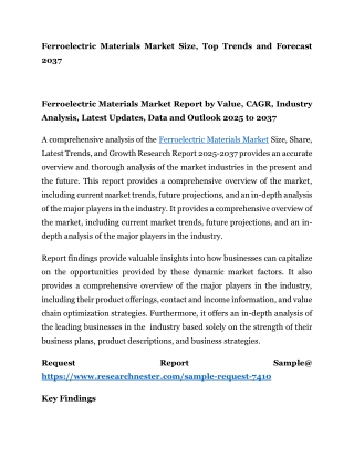 Ferroelectric Materials Market