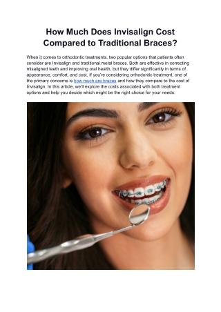 How Much Does Invisalign Cost Compared to Traditional Braces