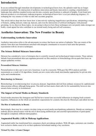 Innovating Elegance: How Technology is Elevating Beauty Standards