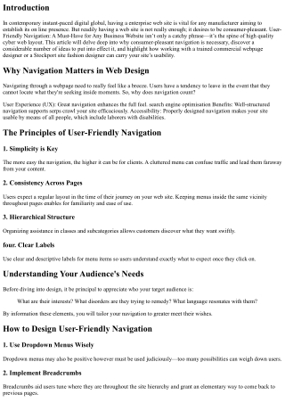 User-Friendly Navigation: A Must-Have for Any Business Website