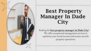 Best Property Manager In Dade City