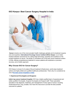 IOCI Hospital Kanpur_ Best Cancer Surgery Hospital in India