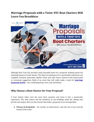 Marriage Proposals with a Twist_ NYC Boat Charters Will Leave You Breathless