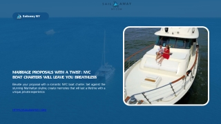 Marriage Proposals with a Twist: NYC Boat Charters Will Leave You Breathless