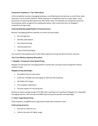 Gupshup Alternatives