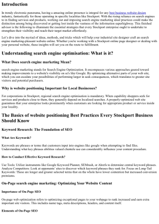 search engine marketing Best Practices Every Stockport Business Should Know