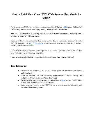 How to Build Your Own IPTV VOD System_ Best Guide for 2025