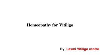 Homeopathy for Vitiligo