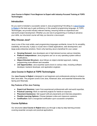 Java Course in Rajkot (1)