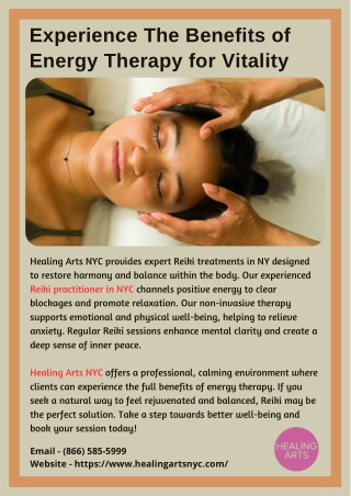 Experience The Benefits of Energy Therapy for Vitality