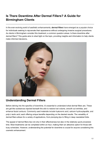 Is There Downtime After Dermal Fillers A Guide for Birmingham Clients-1