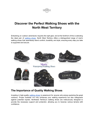 Discover the Perfect Walking Shoes with the North West Territory