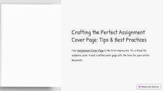 Crafting the Perfect Assignment Cover Page Tips and Best Practices