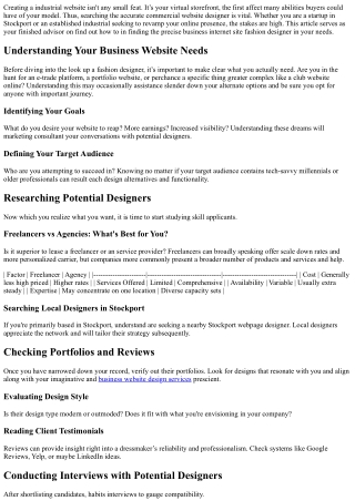 How to Find the Perfect Business Website Designer for Your Needs