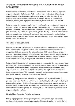 Analytics Is Important: Grasping Your Audience for Better Engagement