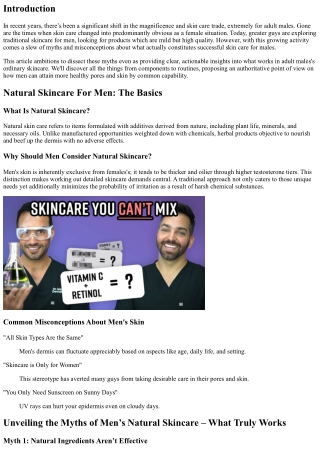 Unveiling the Myths of Men’s Natural Skincare – What Truly Works