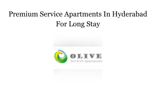Premium Service Apartments In Hyderabad For Long Stay