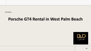 Porsche GT4 Rental in West Palm Beach