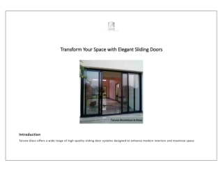 Transform Your Space with Elegant Sliding Doors