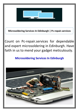 Microsoldering Services In Edinburgh Pc-repair.services