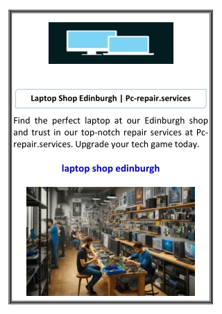 Laptop Shop Edinburgh Pc-repair.services