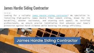 James Hardie Siding Contractor