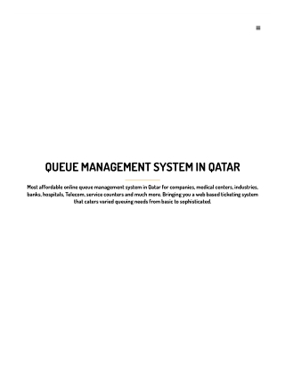 Queue Management System in Qatar - Ticket System Software Qatar - DFIT