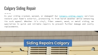 Calgary Siding Repair