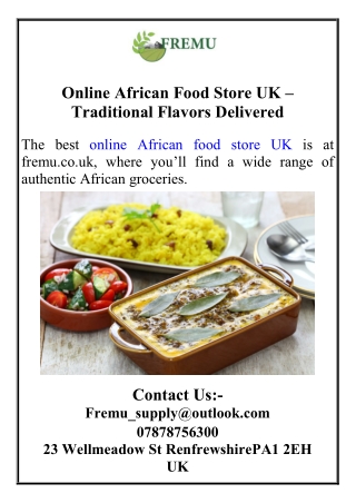 Online African Food Store UK – Traditional Flavors Delivered