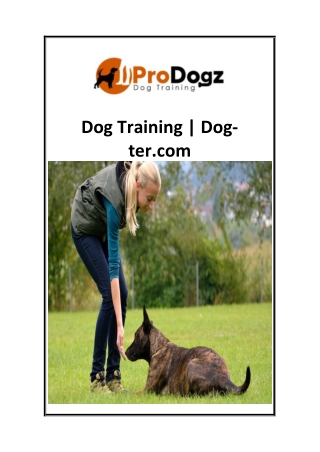 Dog Training  Dog-ter.com