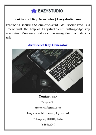Jwt Secret Key Generator  Eazystudio.com